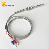 Sonde de thermocouple étanche de type K/E, type M8 à filetage fixe, Pt100 RTD pour four, capteur de température en acier inoxydable