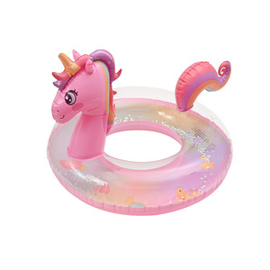 TANYOZHE Flotador Inflable de Unicornio para Niños, Juguete Flotante Rosa para Piscina con Diseño de Arcoíris - Product Image 3