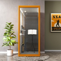 Cabine de réunion téléphonique moderne, cabine de bureau préfabriquée, maison préfabriquée, pod de bureau insonorisé et acoustique, bureau extérieur, bâtiment de bureau, entrepôt