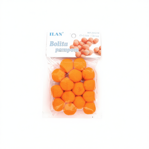 Ilan Bolita Pompom 2,5 cm Orange Fournitures d'artisanat 15 pièces - Product Image 2