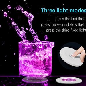 Posavasos LED Recargable por USB, Alfombrilla Luminosa para Bebidas con Cambio de Color RGB, Base Luminosa para Vasos para Hogar, <span class=keywords><strong>Bar</strong></span>, KTV, Bodas y Fiestas - Product Image 5