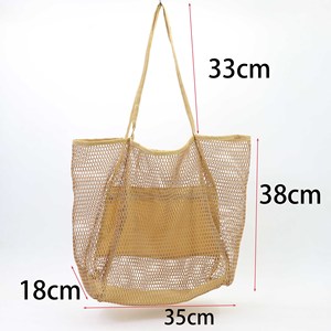 Bolso de mano de malla color caqui, bolso de hombro multiusos para la playa, bolso de almacenamiento para viajes de ocio para mujer, verano 2023 - Product Image 4