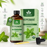 Minyak Esensial Peppermint Organik Alami Murni untuk Pembuatan Sabun Lilin Perawatan Kulit & Rambut & Aromaterapi Pijat Diffuser
