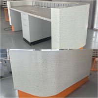 Comptoir de réception moderne pour bureaux, halls d'accueil, salons, cliniques, magasins de détail, centres commerciaux, en MDF et métal