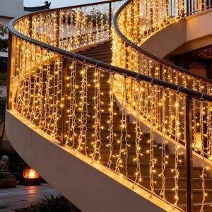 Guirnalda de Luces <span class=keywords><strong>LED</strong></span> para Interiores y Exteriores, Tipo Cortina de Hielo, Impermeable, Conectable, Tipo <span class=keywords><strong>Cascada</strong></span>, para Decoración de Eventos y Festivales - Product Image 1