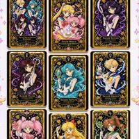 YQ 100 piezas, la colección definitiva de tarjetas de Sailor Moon, tarjetas coleccionables de metal de alta calidad Moonlight Heartbeat: Material escolar