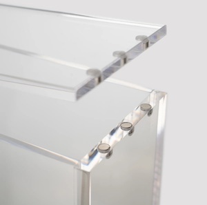 Gorlde Custom 99% UV Protected <strong>Clear</strong> Acrylic <strong>Case</strong> <strong>Display</strong> Modern Style Magnetic Protector for Unlimited Booster Boxes