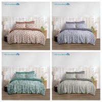 Parure de lit de luxe en jacquard de polyester Cloudland, ensemble de couette et housse de couette, taille Queen, 3 pièces, vente en gros