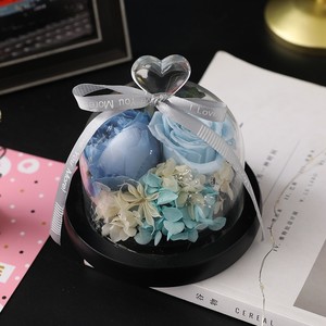 Caja de regalo de rosas con cubierta de cristal de flores frescas conservadas, regalo de cumpleaños de San Valentín para novia y amigos - Product Image 6