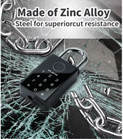 Serrure de porte intelligente en alliage de zinc étanche IP65 avec application Tuya, biométrique, empreinte digitale, sécurité renforcée pour verre/aluminium/acier