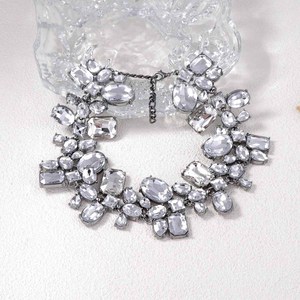 Collier géométrique en strass Cristal de luxe pour femmes - Product Image 4