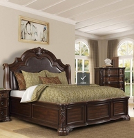 Prix de gros d'usine, ensemble de meubles de chambre à coucher classiques de luxe en bois massif, style américain, Gld01