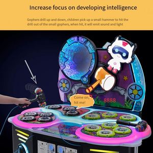 Machine de jeu de luxe à monnayeur avec musique, jeu de frappe au marmotte pour deux joueurs, modèle intérieur, très populaire - Product Image 5