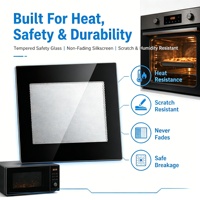 Panel de Puerta de Horno de Vidrio Templado Resistente al Calor, Serigrafía Personalizada, Tamaño a Medida para Hornos Eléctricos y de Gas, Repuesto Doméstico