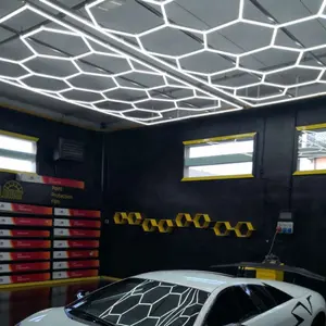 Auto Detaillering Werkplaats Honingraat Zeshoekige Led Garage Licht Auto Wassen Apparatuur Plafond Led Licht