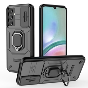 Coque arrière robuste avec fenêtre coulissante pour Samsung A15/F15/M15/A35/A25/A55, étui blindé avec support d'anneau pour Galaxy M55 - Product Image 3