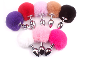 Set di Plug Anali in Metallo a Coda di Coniglio per Donne <span class=keywords><strong>e</strong></span> Uomini, Giocattoli Sessuali per Uso Anale - Product Image 5