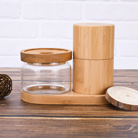 Produsen desain kustom kemasan kosmetik bambu mewah alami botol dan krim kayu mudah terurai