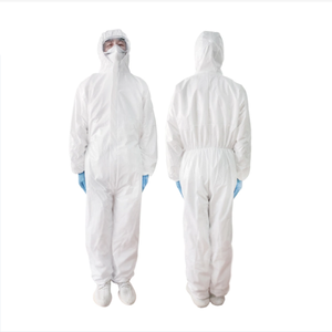 पीपीई विरोधी स्थैतिक Workwear डिस्पोजेबल/उद्योग निविड़ अंधकार/प्रयोगशाला/सुरक्षा/काम/Dmicroporous/एसएमएस/पीपी Hooded Nonwoven coverall - Product Image 2