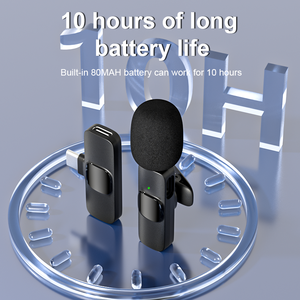 Microphone Lavalier <span class=keywords><strong>Sans</strong></span> <span class=keywords><strong>Fil</strong></span> K9 Professionnel à Réduction de Bruit Type-C pour Téléphones Mobiles <span class=keywords><strong>iPhone</strong></span> & Android - Product Image 5