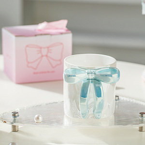 Taza de Cerámica con Lazo Decorativo, Diseño Creativo, para Agua, Café, Desayuno, Apta para Lavavajillas, Ecológica, para Mujeres, Venta al Por Mayor - Product Image 3