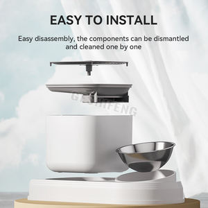 Dispenser air otomatis 2 in 1, Dispenser air minum kucing dan mangkuk makanan untuk kucing dan anjing - Product Image 5