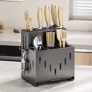 رف تجفيف شبكي من الفولاذ الكربوني لاصق، منظم أدوات المائدة للأواني والشوك والملاعق، وحدات تخزين لطاولة الطعام - Product Image 3