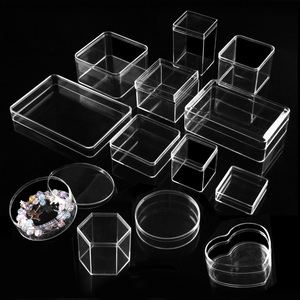 Mini hộp hình chữ nhật rõ ràng nhựa lưu trữ đồ trang sức trường hợp container bao bì hộp cho Bông Tai Nhẫn hạt hộp nhỏ - Product Image 5