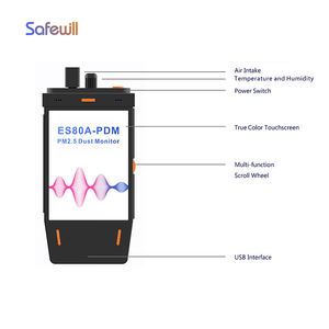Monitor de calidad del aire portátil de alta precisión Safewill PM2.5 PM10 Monitoreo ambiental de humedad y polvo - Product Image 2