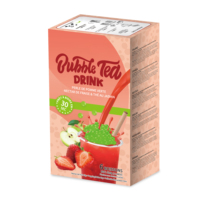 Minuman buah teh gelembung hijau Apple, paket kotak rasa minuman teh dingin instan