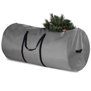ถุงเก็บต้นคริสต์มาส 30x60 นิ้ว ผ้าอ็อกซ์ฟอร์ดทรงกระบอกสีเทา สำหรับจัดเก็บและพกพาในช่วงคริสต์มาส - Product Image 1