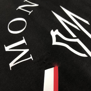 Camiseta de Algodón MON de Manga Corta con Bordado de Letras en el Pecho, Estilo Vintage de Moda - Product Image 6