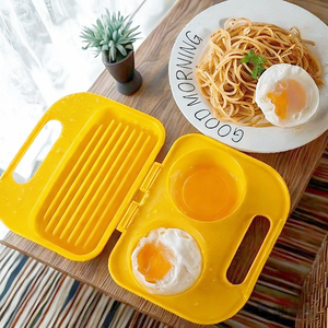 <span class=keywords><strong>Cuiseur</strong></span> d'oeufs en plastique antiadhésif de lave-vaisselle de fabricant d'omelette de braconnier d'oeufs de <span class=keywords><strong>micro</strong></span>-ondes pour la préparation facile de petit déjeuner - Product Image 2