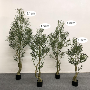 Artificial Bonsai Tree Trees Wholesale 3Ft 8Ft Large Small Big Latex Decor Plastic Indoor Artificial Faux Fake Branch Bonsai Olive Tree Plant In Pot
