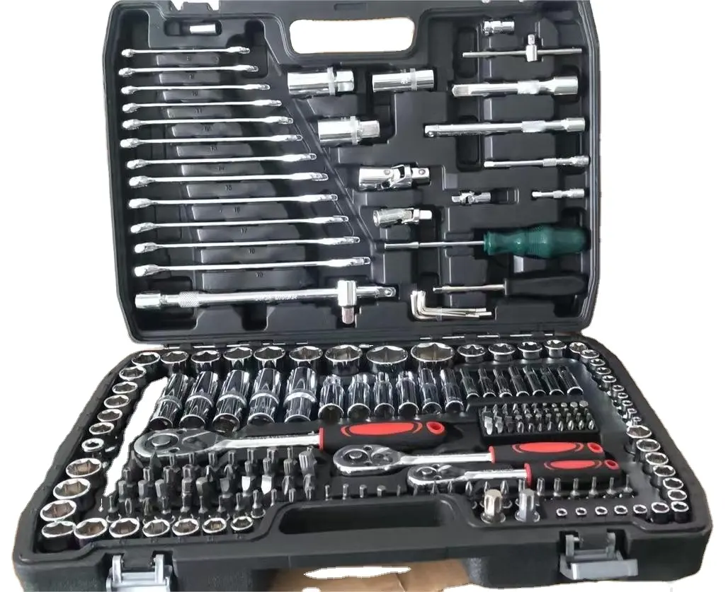 Hot Sale 216 Pieces Combination Set Auto Repair Tools Ratchet Keys Chrome Vanadium Socket Wrench Set