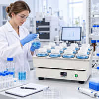 Agitateur numérique à mouvement alternatif Cenlee pour laboratoire, 40 à 200 tr/min, 4 à 12 positions, mélangeur de bouteilles de 2 L pour la préparation d'échantillons environnementaux