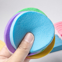 Lot de 12 Éponges Facial Compressées en PVA, Bandes Sèches Exfoliantes et Nettoyantes