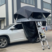Carpa de techo de carcasa suave personalizada para coche, carpa de techo de poliéster Oxford para acampada al aire libre, gran espacio, Aluminio