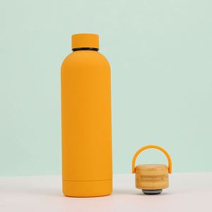 Custom Logo Rubber Coated Stainless Steel Vacuum <b>Thermos</b> <b>Bottle</b> American Style Small Mouth Sports Water <b>Bottle</b> With Strap - Product Image 6