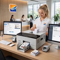 Imprimante de cartes d'identité PVC intelligente L805, machine d'impression couleur à jet d'encre pour cartes d'employé, d'étudiant, de membre et de visiteur