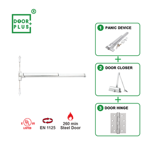 Doorplus Barra de empuje de emergencia comercial con clasificación contra incendios Barra de pánico de salida de emergencia Barra de pánico de bloqueo de 3 puntos para puertas de aluminio - Product Image 3