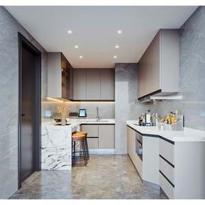 ออกแบบตู้ครัวไม้จริง ดีไซน์หรูหราทันสมัย ผิวด้านเคลือบแลคเกอร์  บริการปรับแต่งครบวงจร - Product Image 6