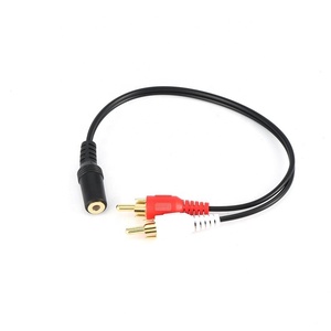 Cavo universale Stereo 3.5mm femmina <span class=keywords><strong>Jack</strong></span> a 2RCA Splitter <span class=keywords><strong>per</strong></span> <span class=keywords><strong>cuffie</strong></span> 28awg giacca PVC con schermatura a treccia - Product Image 2