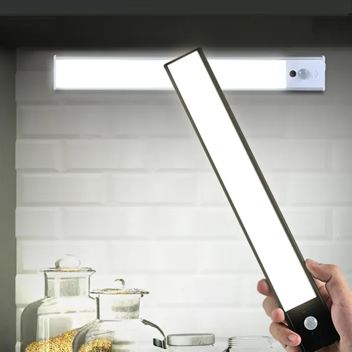 Banqcn חיישן תנועה מגנטי ארון אורות דלפק ארון מטבח ארון לילה אורות לילה אלחוטי USB אור נטען