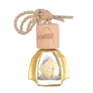 ANLN-botella de Perfume colgante de 12ml, difusor de vidrio vacío para coche, tapa de madera, gran oferta - Product Image 1