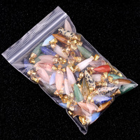 Charme en forme de balle, cristal de quartz, pendentif pointu, pierre précieuse naturelle, bijoux pour la création