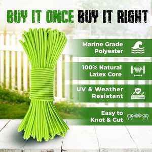 4mm Rubber Elastic Bungee Cord Shock Stretch Rope Marine Grade Heavy Duty Polyester Natural Latex Core Outdoor Kayak <b>Tarp</b> - Product Image 3
