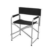Chaise de maquillage pliable portable d'extérieur, chaise de réalisateur de camping en acier robuste