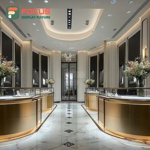 Sistema de Exhibición de Joyería Minimalista, Vitrina de Vidrio con Marco Metálico para Tiendas de Marca - Product Image 5