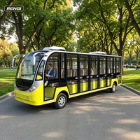 Minibus électrique 17 places, bus de tourisme avec portes pour les excursions à l'aéroport, 7,5 kW, 72 V, 150 Ah, autonomie de 90-100 km, couleur personnalisée
